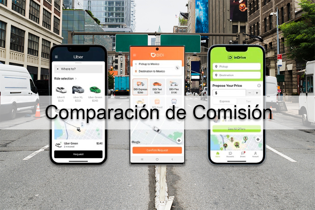 Comisiones Uber Didi e Indrive